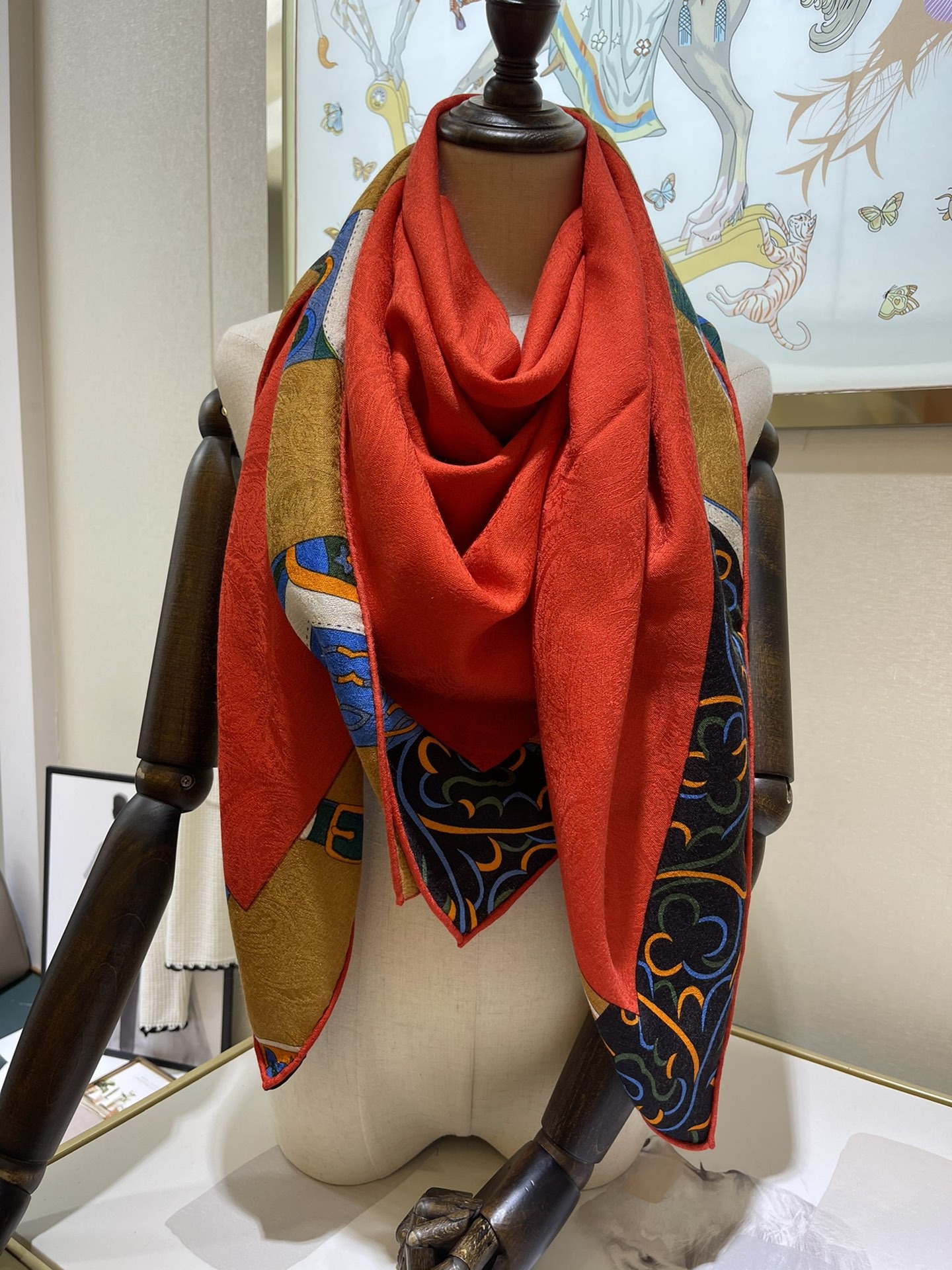 Hermes Square Towel-140*